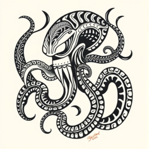 Maori Kraken Tattoo