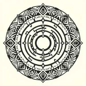 Maori Labyrinth Tattoo