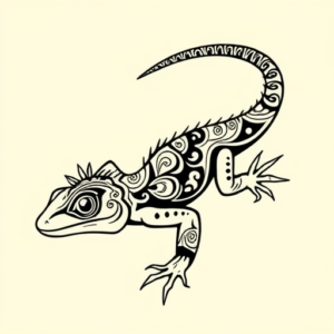 Maori Lizard Tattoo