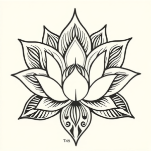 Maori Lotus Tattoo