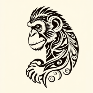 Maori Monkey Tattoo