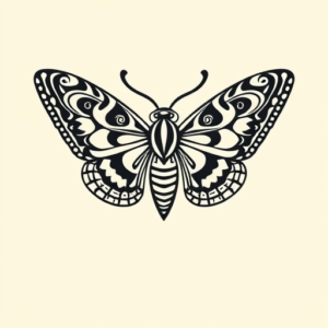 Maori Moth Tattoo