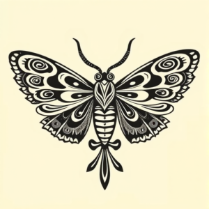 Maori Mothman Tattoo