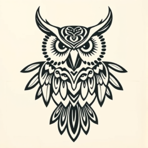 Maori Owl Tattoo