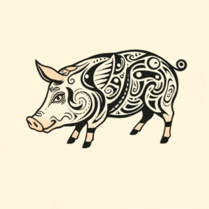 Maori Pig Tattoo