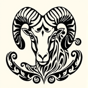 Maori Ram Tattoo
