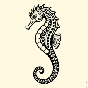 Maori Seahorse Tattoo
