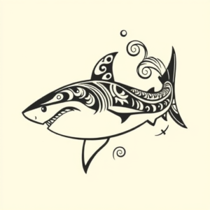 Maori Shark Tattoo