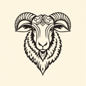 Maori Sheep Tattoo