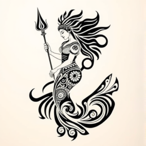 Maori Siren Tattoo