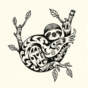 Maori Sloth Tattoo