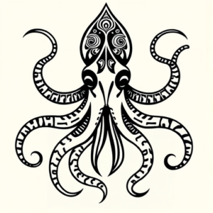 Maori Squid Tattoo