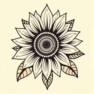 Maori Sunflower Tattoo