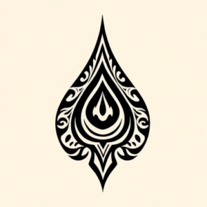 Maori Teardrop Tattoo