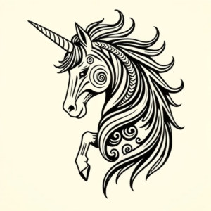 Maori Unicorn Tattoo