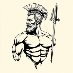 Masculine Achilles Tattoo