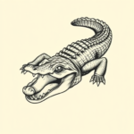 Masculine Alligator Tattoo