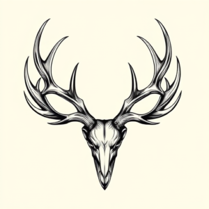 Masculine Antler Tattoo
