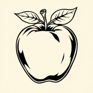 Masculine Apple Tattoo