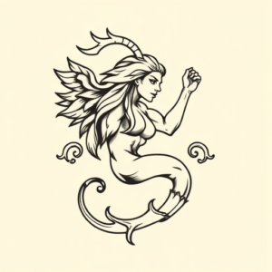 Masculine Aquarius Tattoo