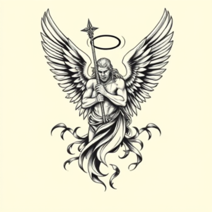 Masculine Archangel Tattoo