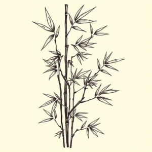 Masculine Bamboo Tattoo