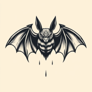 Masculine Bat Tattoo