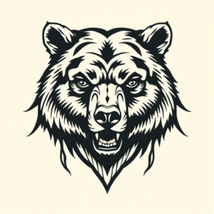 Masculine Bear Tattoo