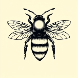 Masculine Bee Tattoo