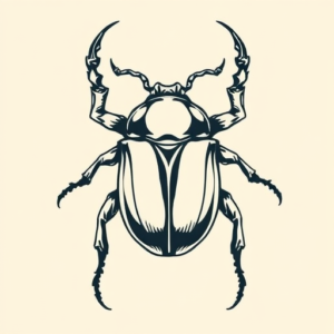 Masculine Beetle Tattoo