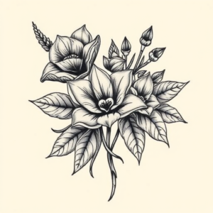 Masculine Botanical Tattoo