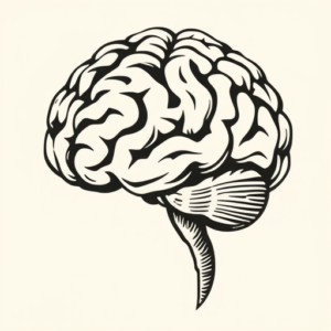 Masculine Brain Tattoo
