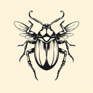 Masculine Bug Tattoo