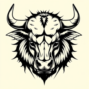 Masculine Bull Tattoo