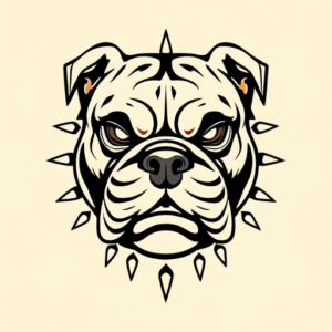 Masculine Bulldog Tattoo