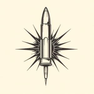 Masculine Bullet Tattoo