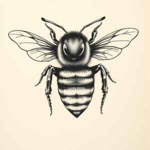 Masculine Bumblebee Tattoo