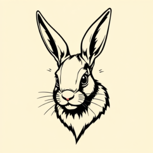 Masculine Bunny Tattoo