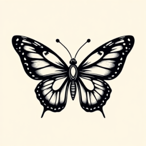 Masculine Butterfly Tattoo