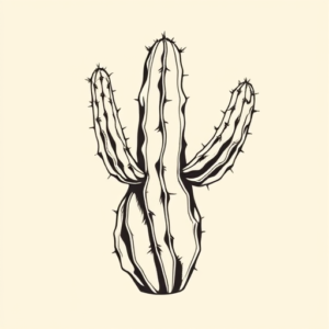 Masculine Cactus Tattoo