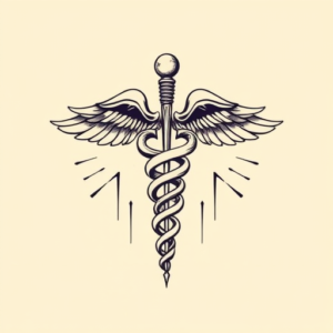 Masculine Caduceus Tattoo