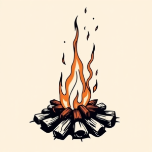 Masculine Campfire Tattoo