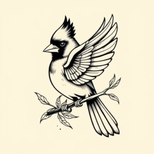 Masculine Cardinal Tattoo