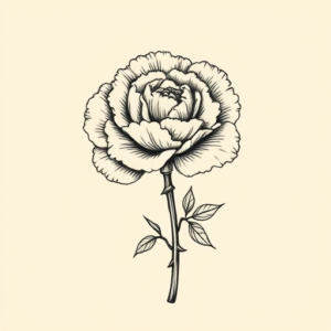 Masculine Carnation Tattoo