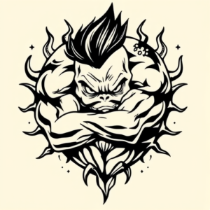 Masculine Cartoon Tattoo