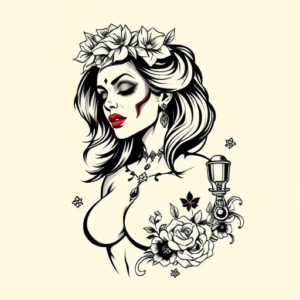 Masculine Catrina Tattoo
