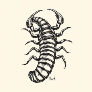 Masculine Centipede Tattoo
