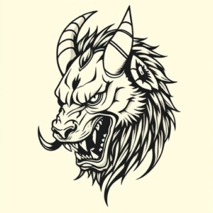 Masculine Cerberus Tattoo