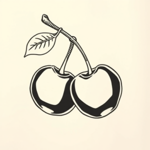 Masculine Cherry Tattoo