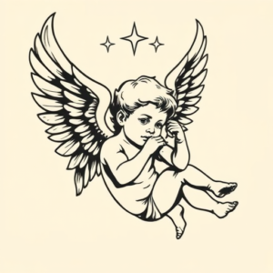 Masculine Cherub Tattoo